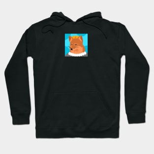 red fox character in cute box queen Hoodie